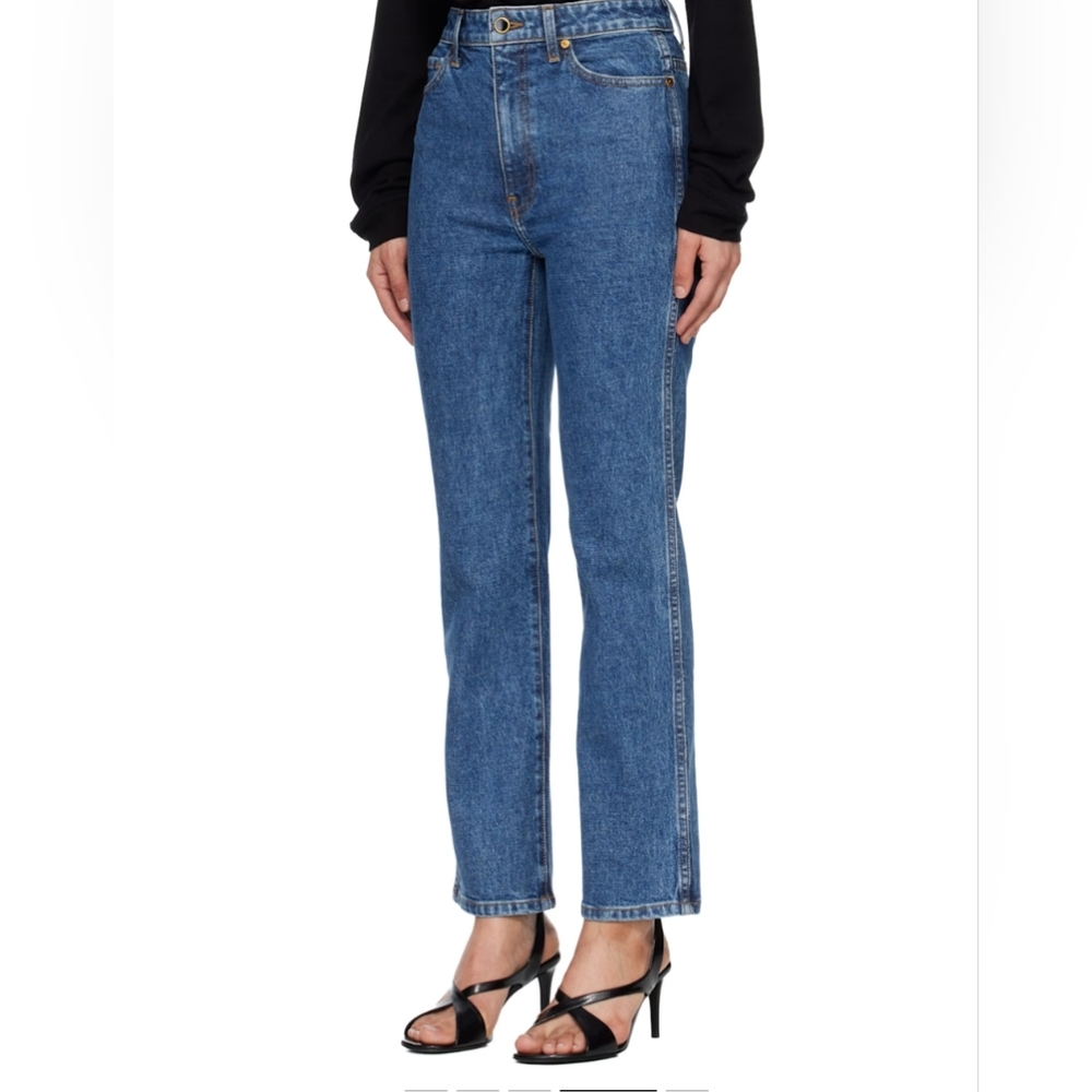 Khaite Blue Abigail Stretch Jeans - Size 31 - Pristine Condition